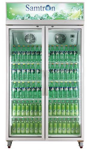 Double door display refrigerator 